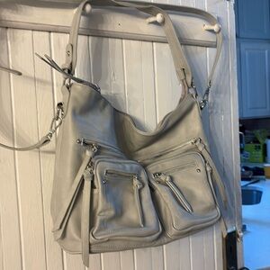 Free People Gray Hobo Bag